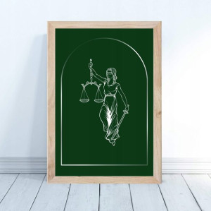 Plakat Prawnik Temida Kancelaria Adwokat 30x40cm