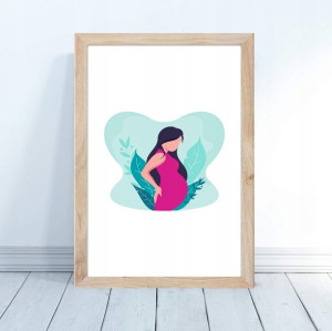 Plakat Prezent dla Kobiety w Ciąży 30x40cm w ramie