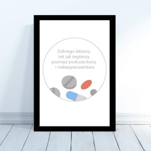 Plakat prezent dla lekarza lekarz 30x40cm RAMA