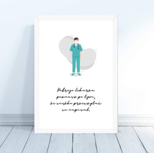 Plakat zestaw małego lekarza 30x40cm prezent