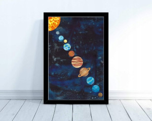 Plakat Układ Słoneczny Droga Mleczna 30x40cm