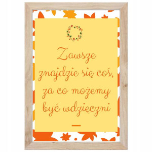 Plakat 'Wdzięczność' w ramie 30x40cm cytat prezent