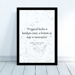 Plakat Biblia Komunia Cytat Przyjaciel 30x40