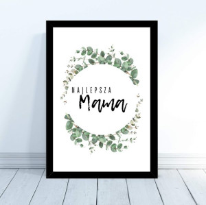 Plakat Boho Mama Miłość Liście 30x40cm prezent