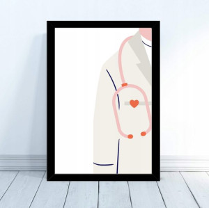 Plakat dla Lekarza 30x40cm stetoskop prezent