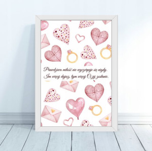 Plakat Dzień Kobiet Prawdziwa Miłość 30x40 prezent