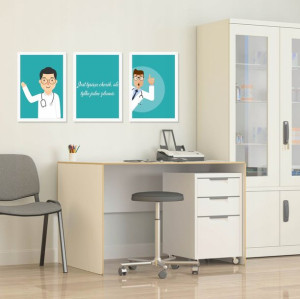 Plakat Gabinet Lekarski Pediatra 30x40cm prezent