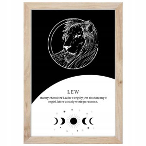Plakat znak zodiaku Lew 30x40 cm prezent