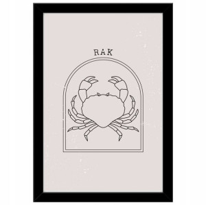 Plakat znak zodiaku Rak 30x40 cm prezent