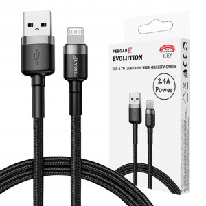 Kabel USB do iPhone 14 Pro 13 12 11 10 8 7 Feegar