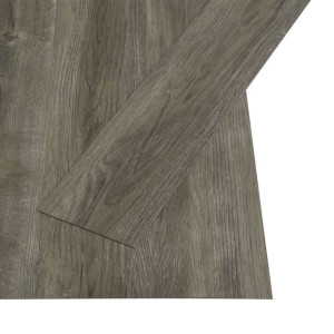 SAMOPRZYLEPNE PANELE PODŁOGOWE WINYLOWE 4,46 m², PVC, 3 mm, szaro-brązowe