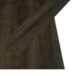 SAMOPRZYLEPNE PANELE PODŁOGOWE WINYLOWE 4,46 m², PVC, 3 mm, ciemnobrązowe
