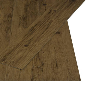 SAMOPRZYLEPNE PANELE PODŁOGOWE WINYLOWE 4,46 m², PVC, 3 mm, naturalny brąz