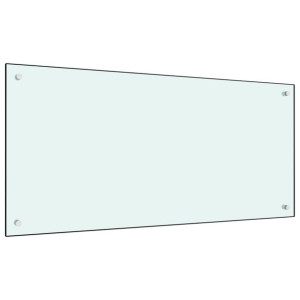 SZKLANY PANEL OCHRONNY DO KUCHNI BIAŁY, 100 x 50 cm, szkło hartowane