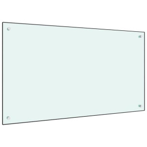 SZKLANY PANEL OCHRONNY DO KUCHNI BIAŁY, 100 x 60 cm, szkło hartowane