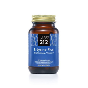 Labs212 L-Lysine PLUS lizyna + cynk + witamina D3 (45 kaps.)
