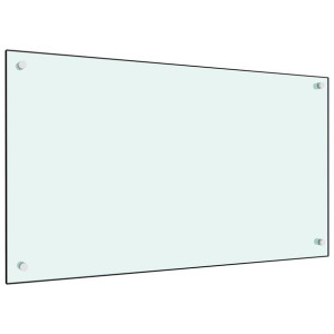 SZKLANY PANEL OCHRONNY DO KUCHNI BIAŁY, 90 x 50 cm, szkło hartowane