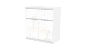 Komoda Malaga 2d2s Biel Połysk