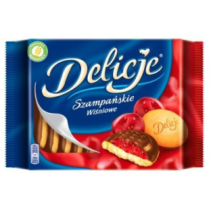 Pakiet 10szt Lu Delicje Szampańskie Wiśniowe Z Czekoladą 294g