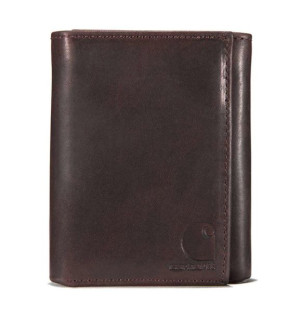 Portfel Carhartt Oil Tan Trifold DARK BROWN
