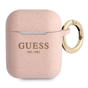Guess etui do AirPods GUA2SGGEP różowe Silicone Glitter