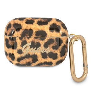 Guess etui do AirPods Pro GUAPUSLEO złote Leopard Collection