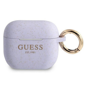 Guess etui do AirPods 3 GUA3SGGEU fioletowe Silicone Glitter