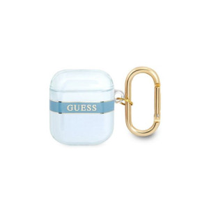 Guess etui do AirPods 1 / 2 GUA2HHTSB niebieskie Cord