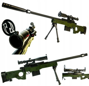 Karabin Snajperski Awp Na Kulki Laser Luneta Gun