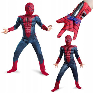 Strój Spiderman Kostium Przebranie 116/122 Mięśnie