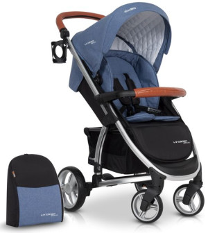 Wózek spacerowy 0+ VIRAGE ecco DENIM EASY-GO + TORBA + AKCESORIA