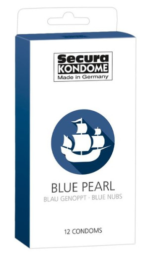 Prezerwatywy niebieskie wypustki Blue Pearl 12 szt