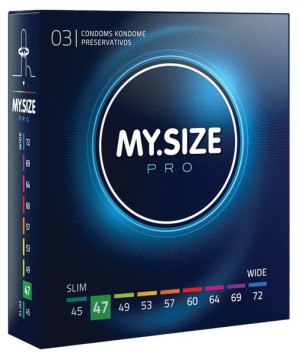 Prezerwatywy dopasowane My Size PRO 47mm 3 sztuki