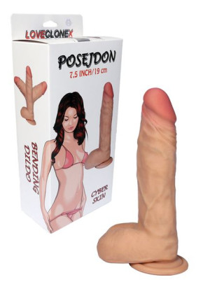 Dildo wyginane penis z cyberskóry realistyczny 21cm