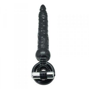 Dildo strap-on podwójna penetracja pierścień wibracje