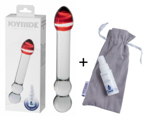 Szklane dwustronne berło analne waginalne dildo