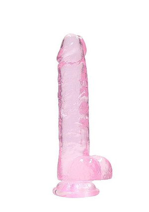 8" / 20 cm Realistic Dildo With Balls - Pink