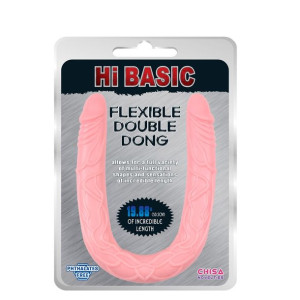 Żelowe Podwójne Dildo Flexible Double Dong-Flesh