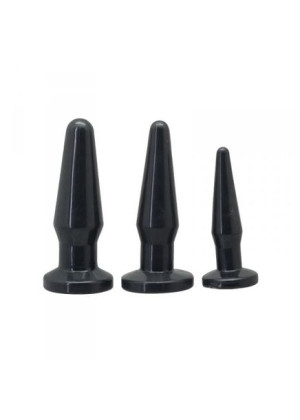 Zestaw korek analny 3 rozmiary wtyczka plug sex analny