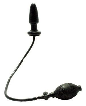 Plug analny - korek z pompką latex czarny