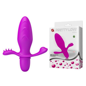 Wibrator analny - plug wibrujący silikon fiolet 13 cm