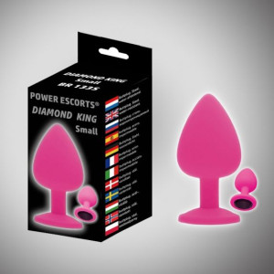 Korek analny ozdobny kamień plug silikon 7 cm mały