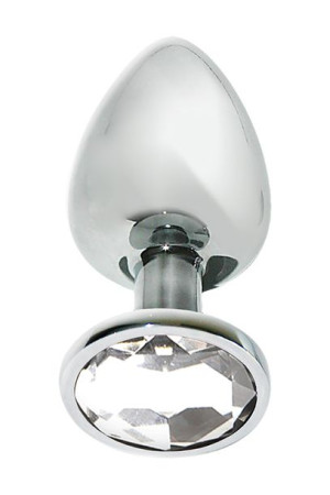 Mai No.74 Metal Plug With Stone L Silver