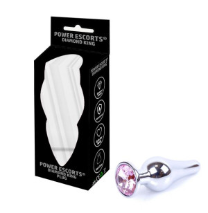 Plug - butt plug small pink stone
