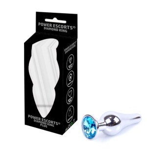 Plug - butt plug small light blue stone