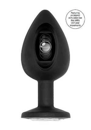 Korek analny zatyczka wibrująca wydrążona 9cm