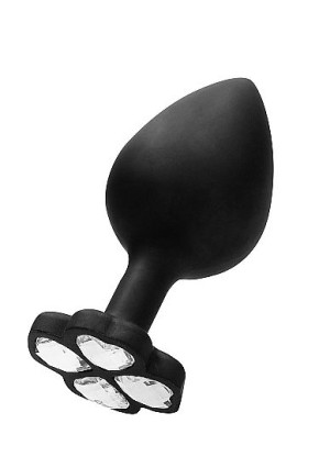 Large Lucky Diamond Butt Plug - Black