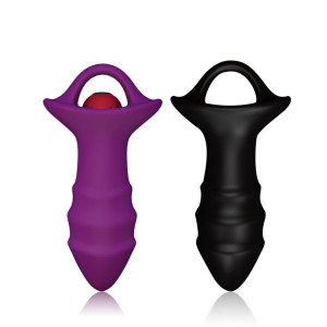 Korek analny wibrujący plug zatyczka 9 trybów 11 cm fioletowy