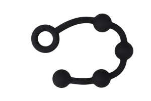 Czarne koraliki analne z 4 kulkami i uchwytem P Storm Beads S