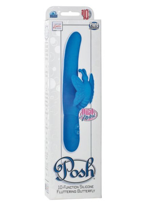 Wibrator-10 Funct Fluttering Butterfly Blue